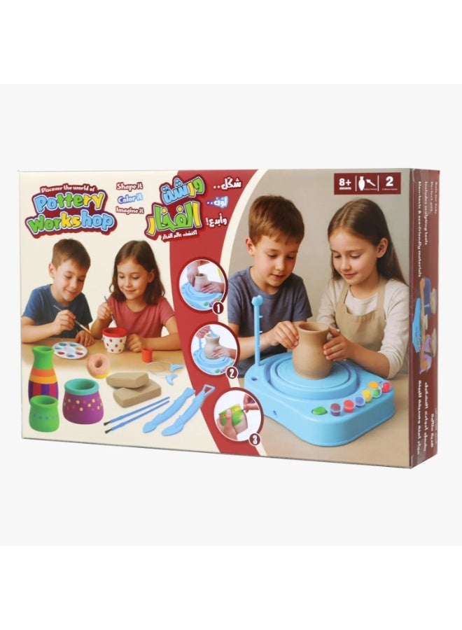 SUNDUS Electric Pottery Wheel for Kids – Large Clay Craft Machine with Dual Power Operation, Educational Ceramic Art Toy for Boys & Girls - Image 4