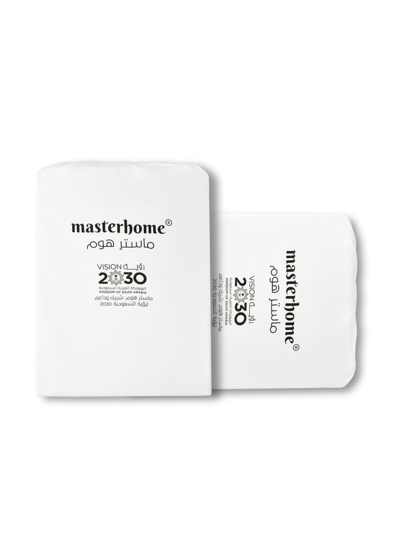Master Home Textile - Single 100% Rayon Of Bamboo Cooling Fitted Sheet, Fitted Sheet With Elastic 120x200+30 cm, Breathable Silky Soft, Single Size 2 Pieces - Image 1