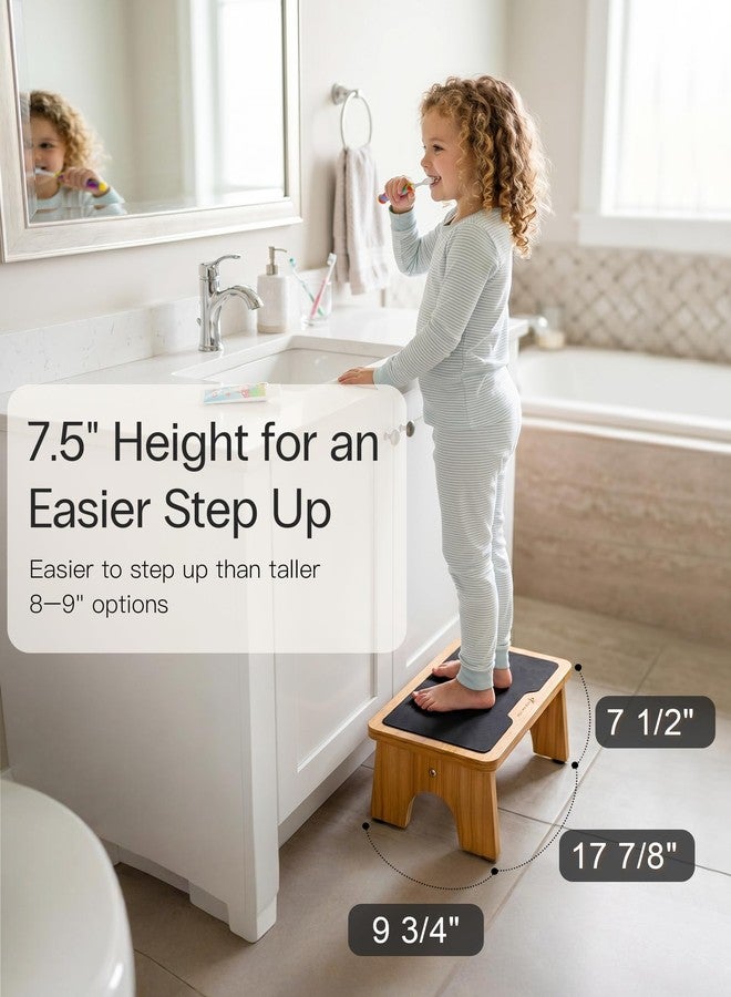 StrongTek Bedside Step Stool for Adults, 7.5 Inch Wooden Step Stool for High Beds, Small Step Stool with Non-Slip Surface, 300 lbs Capacity, for Bedroom, Bathroom, Kitchen and Sink - Image 4