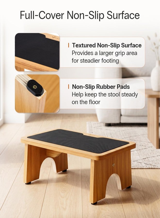 StrongTek Bedside Step Stool for Adults, 7.5 Inch Wooden Step Stool for High Beds, Small Step Stool with Non-Slip Surface, 300 lbs Capacity, for Bedroom, Bathroom, Kitchen and Sink - Image 3