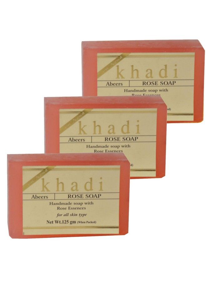 Khadi Abeers Pure Essence Rose Soap With Essential Oils Soap 125 G (Pack Of 3) 125 G (Pack Of 3) - Image 2