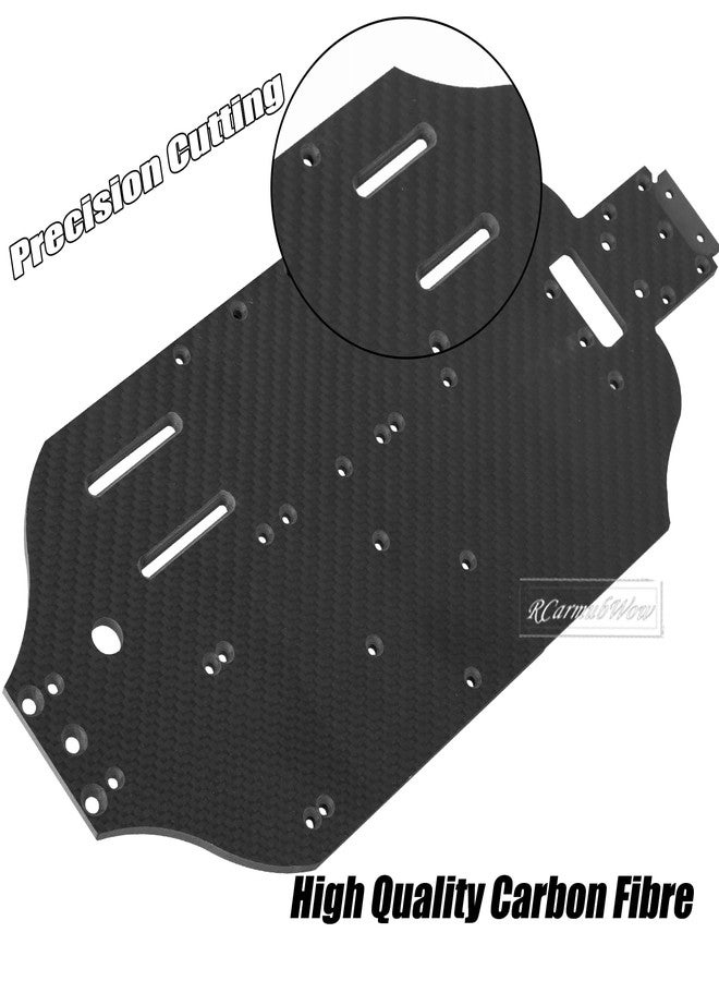 RCarmubWow RC Carbon Fibre Chassis Armor Skid Plate Protecter Guard Upgrades Part for 1/10 Slash 4X4 4WD VXL,Front Center Rear Chassis Guard Plate,Pink - Image 5