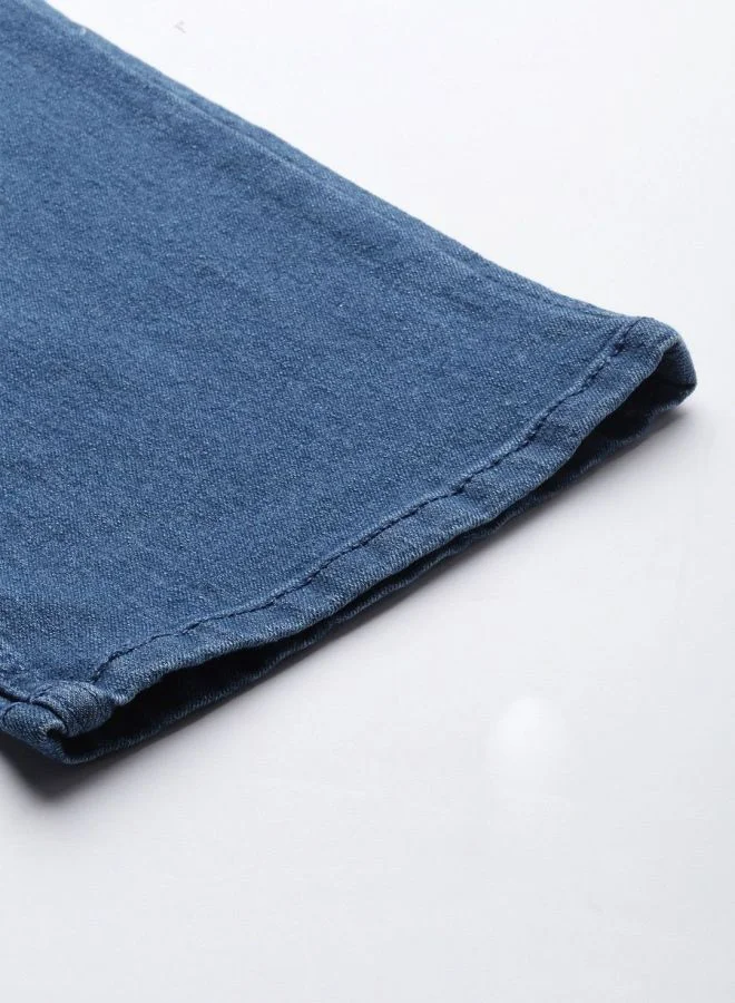 ذا انديان كراج كو Men Bootcut Solid Mid-Rise Stretchable Jeans