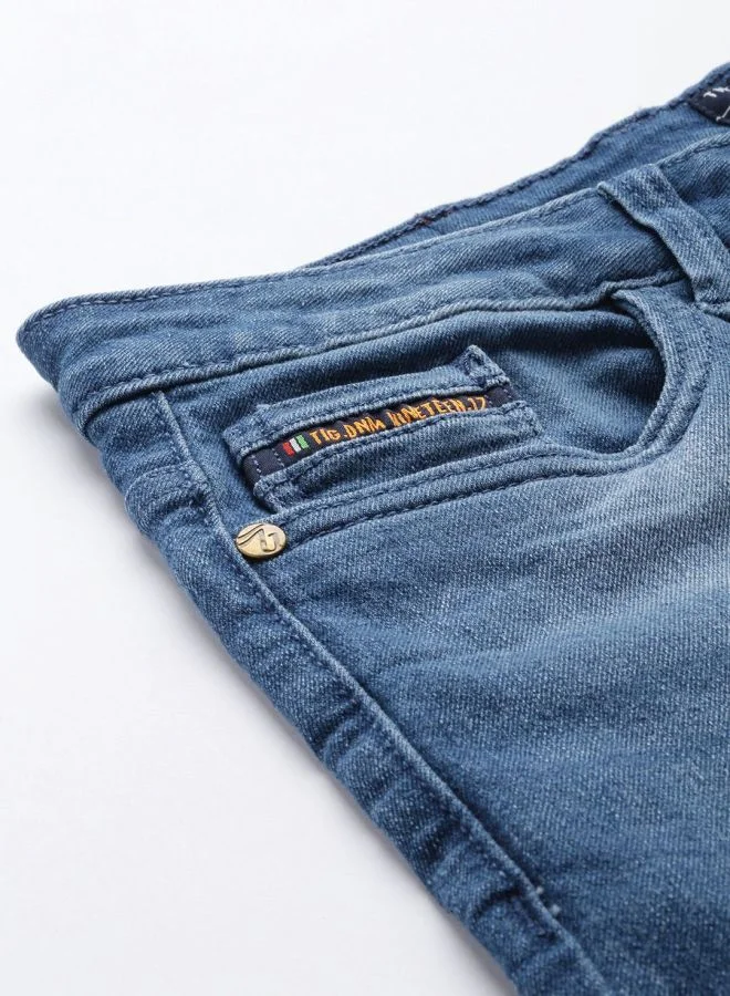 ذا انديان كراج كو Men Bootcut Solid Mid-Rise Stretchable Jeans