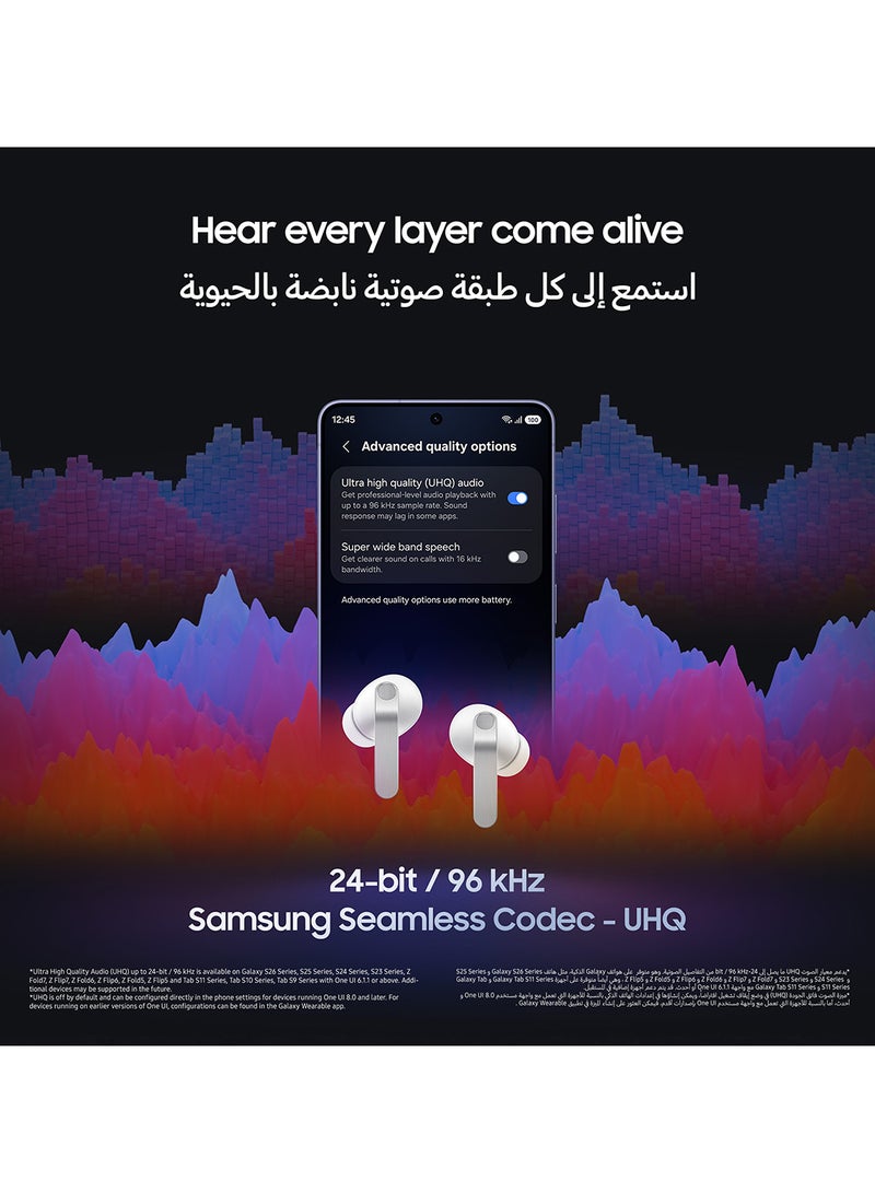 سامسونج Galaxy Buds4 Pro, Real Metal Blade, 2-way Speaker & Dual Amp, Enhanced ANC, Adaptive Noise Control, Seamless Connection - Image 4