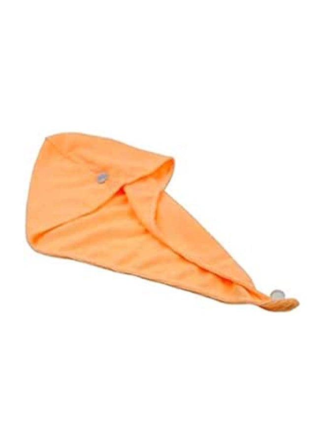 Fiber Hair Wrap Bath Towel Orange 