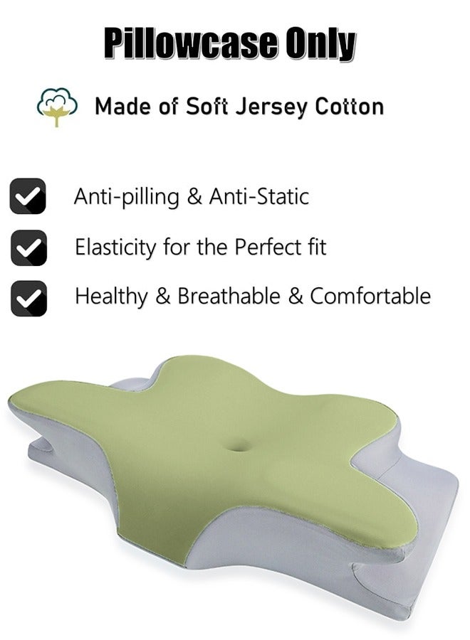 إي وورلد غطاء وسادة بسحاب مريح وقابل للتنفس للوسادة العنقية على شكل فراشة، بتصميم مريح وسهل التنظيف والإزالة، مناسب تمامًا للوسائد بحجم 62 × 41 × 13 سم. - Image 5