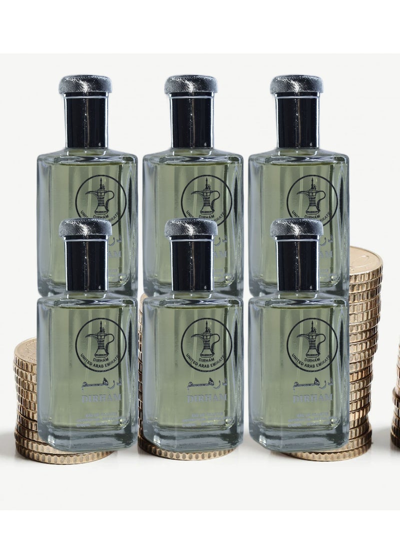 6 Pieces Dirham Perfume EDT 100Ml