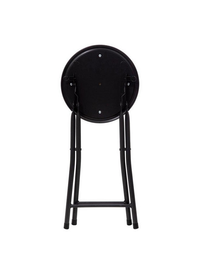Five Simply Smart Elegant Design MDF and Steel Folding Side Stool Black 45 x 30 x 30 cm 140291A - Image 3
