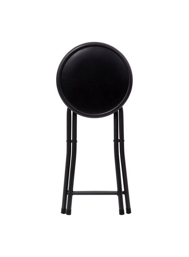 Five Simply Smart Elegant Design MDF and Steel Folding Side Stool Black 45 x 30 x 30 cm 140291A - Image 2
