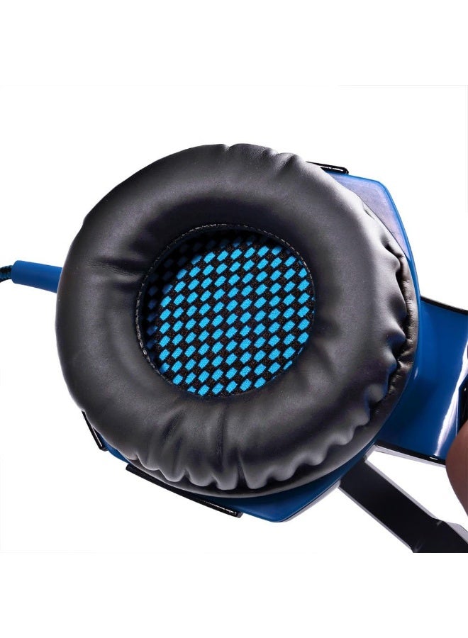 Stereo Gaming Headphones G2000 – Surround Sound, Over-Ear, LED Lights, Black Blue  - Image 5