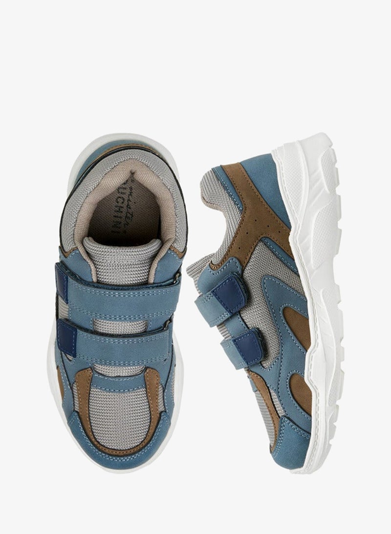 Mister Duchini Panelled Sneakers with Hook and Loop Closure - Image 3