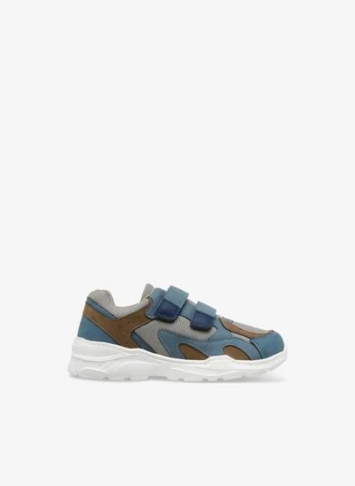 Mister Duchini Panelled Sneakers with Hook and Loop Closure