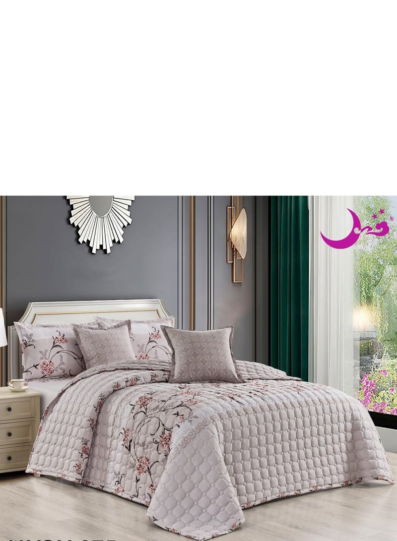 Moon Two-piece quilt set, summer mattress, with excellent compressed filling, consisting of 6 pieces / king size 220*240 