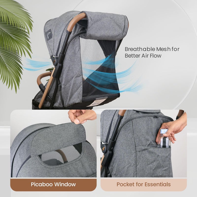 R for Rabbit Street Smart Auto Fold Baby Stroller - Image 3