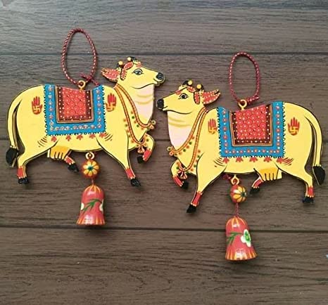 ADIKALA Pichwai Cow Mdf Cutout Design For Diwali | Dussehra | Rangoli | Pooja | Festival Gift | Wedding Decorations Set Of 12, Multicolored - Image 3