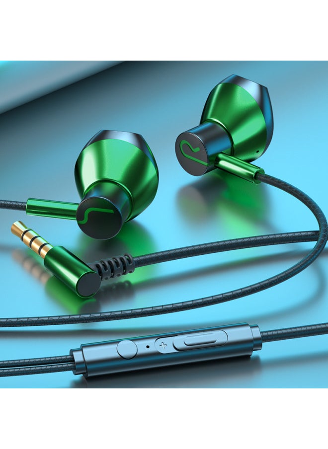 Generic E-sports Game Headset In-ear Wired Ear-free Typec Interface Earplug High Sound Quality Mobile Phone Computer Universal-Color:Electric Green 3.5mm Round Hole  - Image 1