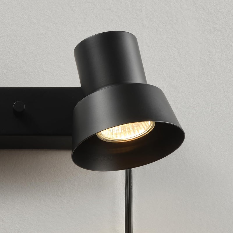 Globe Electric 64000115 22" 3-Light Plug-in Track Lighting, Matte Black, Adjustable Pivoting Heads, 15-Foot Cord, in-Line on/Off Rocker Switch, Modern Ceiling Light Fixture for Apartments or Renters - Image 5