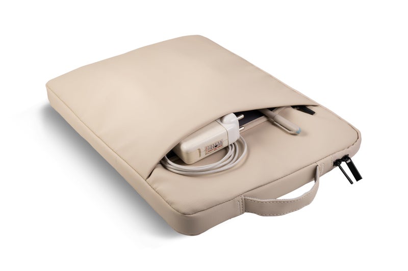 RichAxis 13" Laptop Sleeve Cover Bag | Fits 12.5–13.3" Laptops & Tablet | Water-Resistant Fabric, Padded Interior | Ideal for Office, College & Travel (Beige, 13.3 Inch) - Image 2