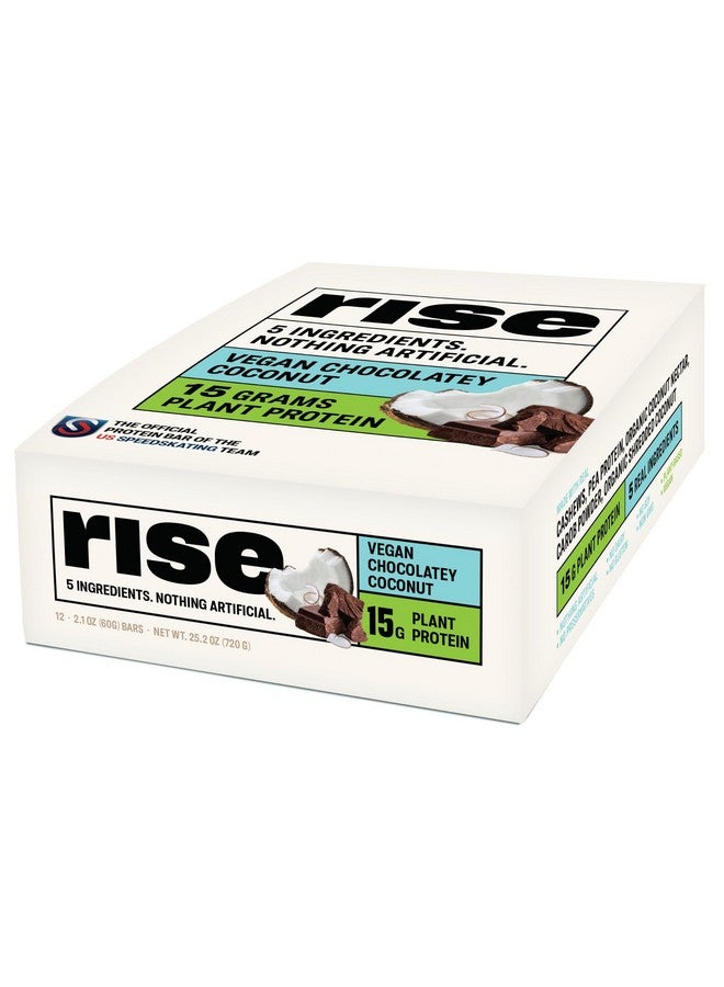 رايز بار بروتين البازلاء - جوز الهند والشوكولاتة | بار إفطار ووجبة خفيفة بروتينية 15 جرام بروتين فقط 5 مكونات غذائية كاملة غير معدلة وراثيًا خالٍ من الجلوتين خالٍ من الصويا - Image 1