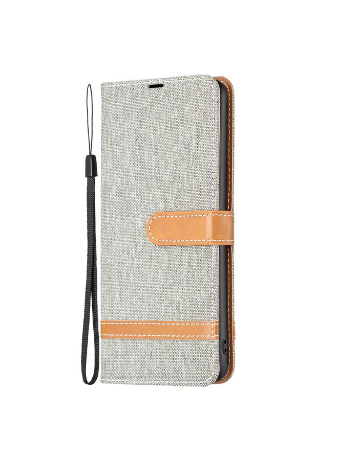 S-TOP Case For Samsung Galaxy A55 Color Block Denim Texture Leather Phone Case - Image 2