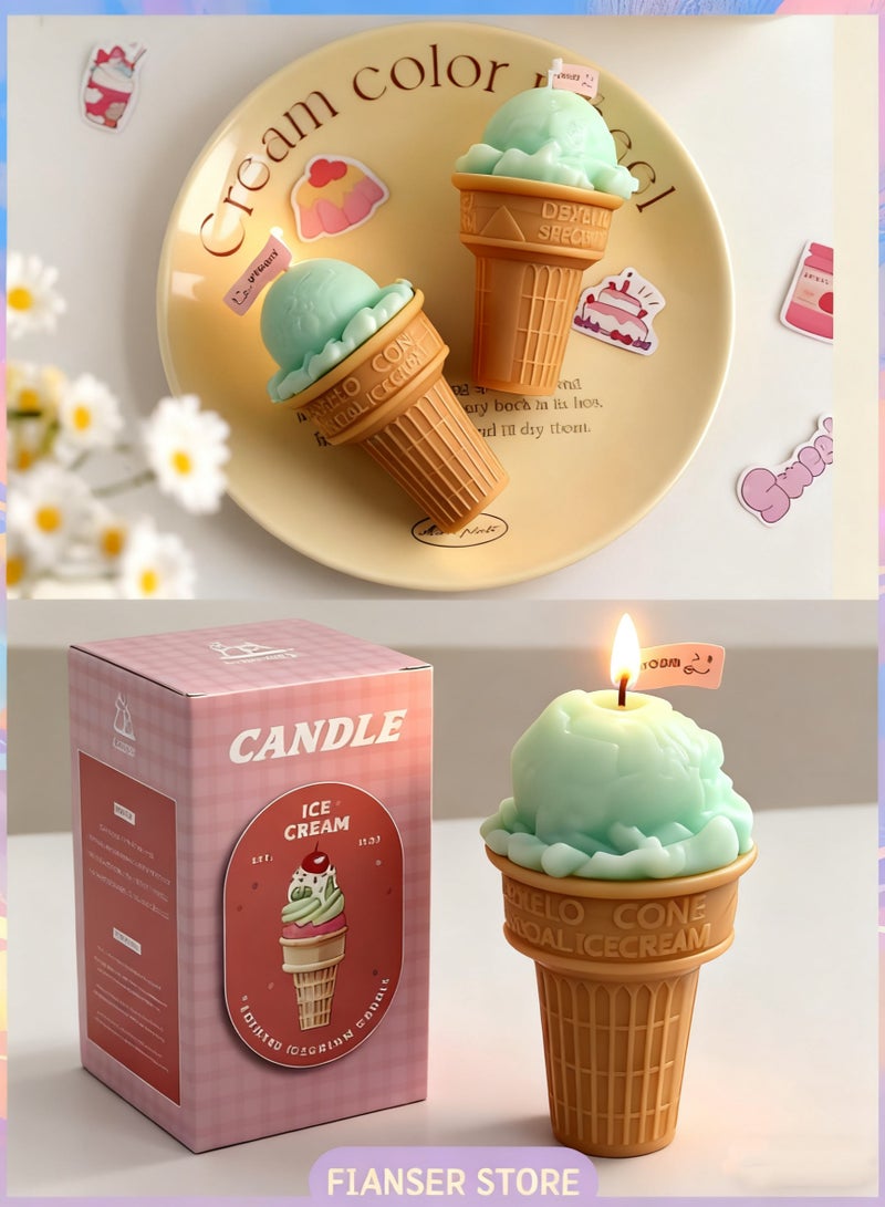 Candles Handmade Ice Cream Home Scented 10 Hours Fragrance Aromatherapy Gift Wax Natural Soy Stress Relief Luxury Wedding Bathroom Birthday Yoga Anniversary