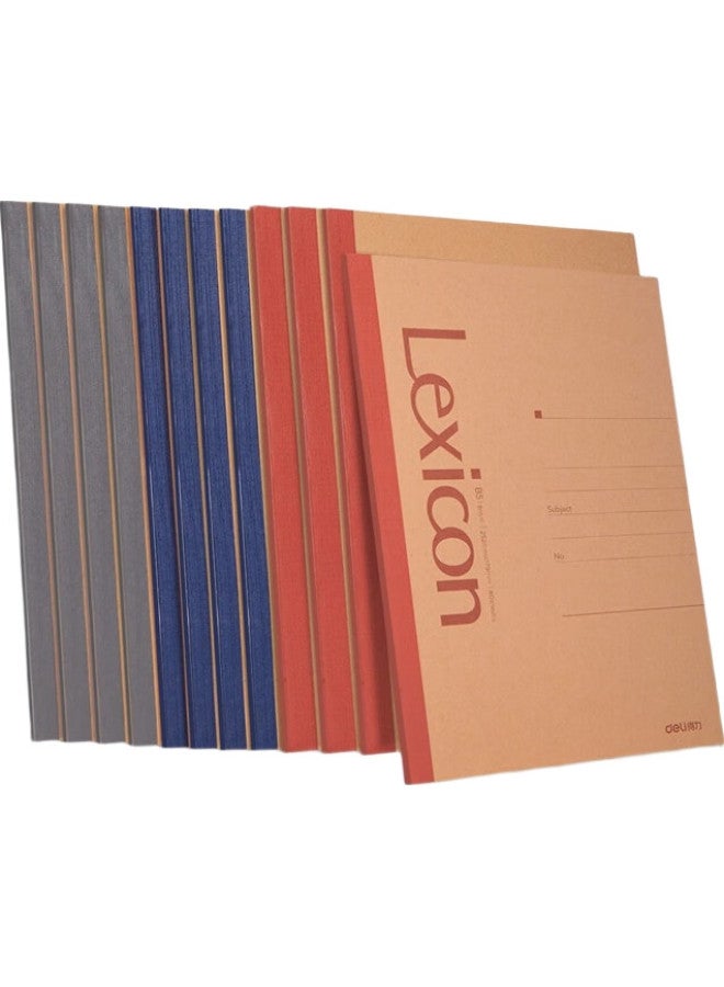 Deli 12 Packs B5/40 Sheets Kraft Paper Wirebound Soft Cover Notebooks, Work Journals, Stationery Office Supplies 7641 - Image 3