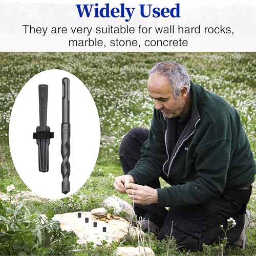 Csdtylh 6PCS Rock Splitting Wedges and 1PCS Rotary Hammer Drill Bit, Wedge and Feather Shims, Stone Splitter Tools for Granites, Concretes, Boulders, Volcanic Rocks, Limestone Rocks - Image 5