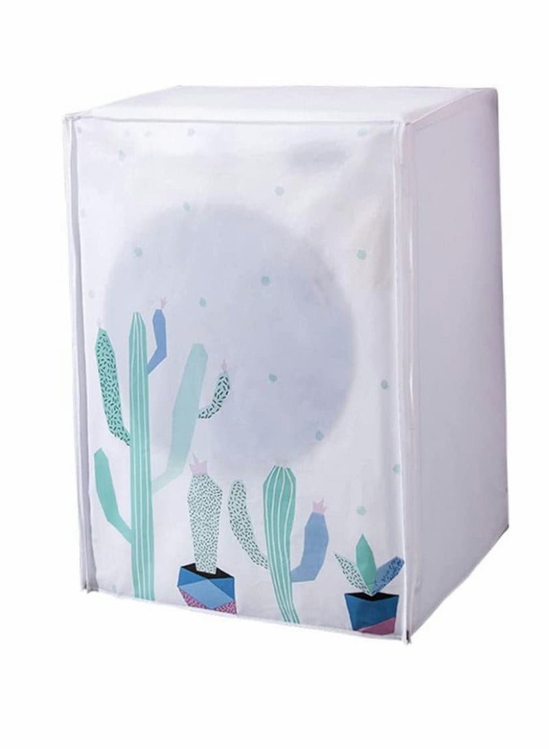 Washing Machine Cover Tumble Dust Cover Washer Dryer Cover Washer Protection Case Waterproof Dustproof for Drum Washing Machine - Image 1