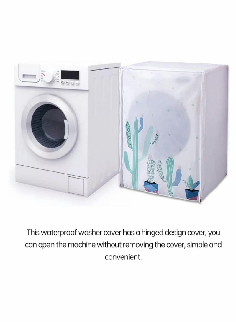 Washing Machine Cover Tumble Dust Cover Washer Dryer Cover Washer Protection Case Waterproof Dustproof for Drum Washing Machine - Image 4