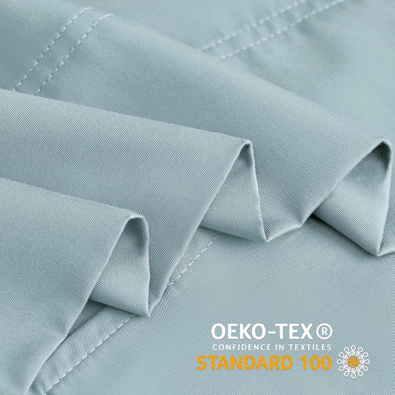 BEDELITE Gulf mainstream practical design King Size Pillow Cases Set of 2, Rayon Derived from Bamboo, Cooling Pillow Cases for Hot Sleepers & Night Sweats, Breathable and Silky Soft Envelope Pillowcases(Haze Blue, 20"x36") Assorted natural tone picks - Image 5