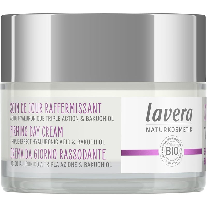 lavera Firming Day Care - Anti Aging Face Cream with Triple Hyaluron & Bakuchiol for Smooth Skin - Anti Wrinkle Face Cream - Face Moisturizer - PETA Certified - Vegan - Made in Germany - 1.7 Fl Oz - Image 1