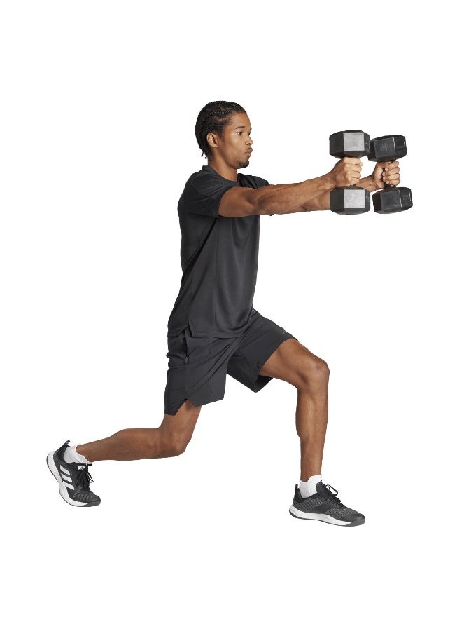 اديداس شورت تدريب قصير أسود للرجال مقاس  بطول  بوصات - Image 4