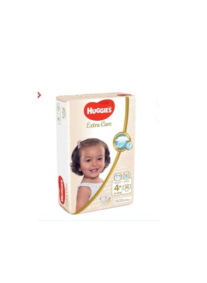 Huggies Huggies extracare diapers size 4+ (10-16 kg ) 38 diapers 