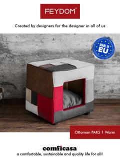 COMFICASA FEYDOM PAKS 1 Ottoman and Pet Home- Warm Mix  - Image 1
