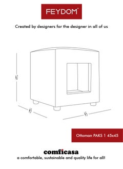 COMFICASA FEYDOM PAKS 1 Ottoman and Pet Home- Warm Mix  - Image 3