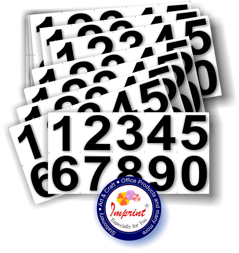 IMPRINT Big Number(6 x 7 CM Approx) Self Adhesive Labels, Pack of 100 - Image 2