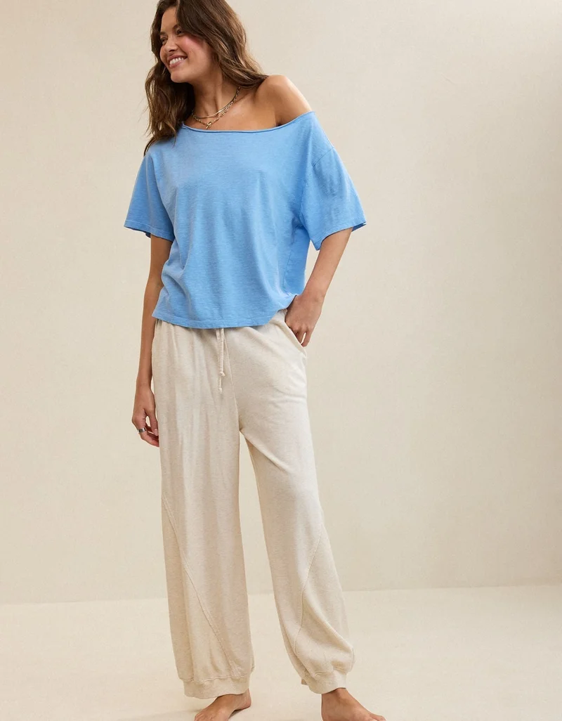 Aerie  Aerie Off-The-Shoulder Relaxed T-Shirt for Women | Best Price UAE