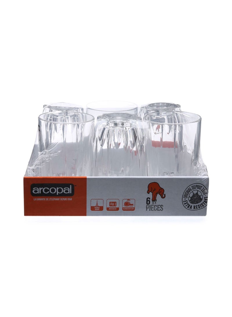 arcopal 6-Piece Hussard Tumbler Set Clear 270ml - Image 2