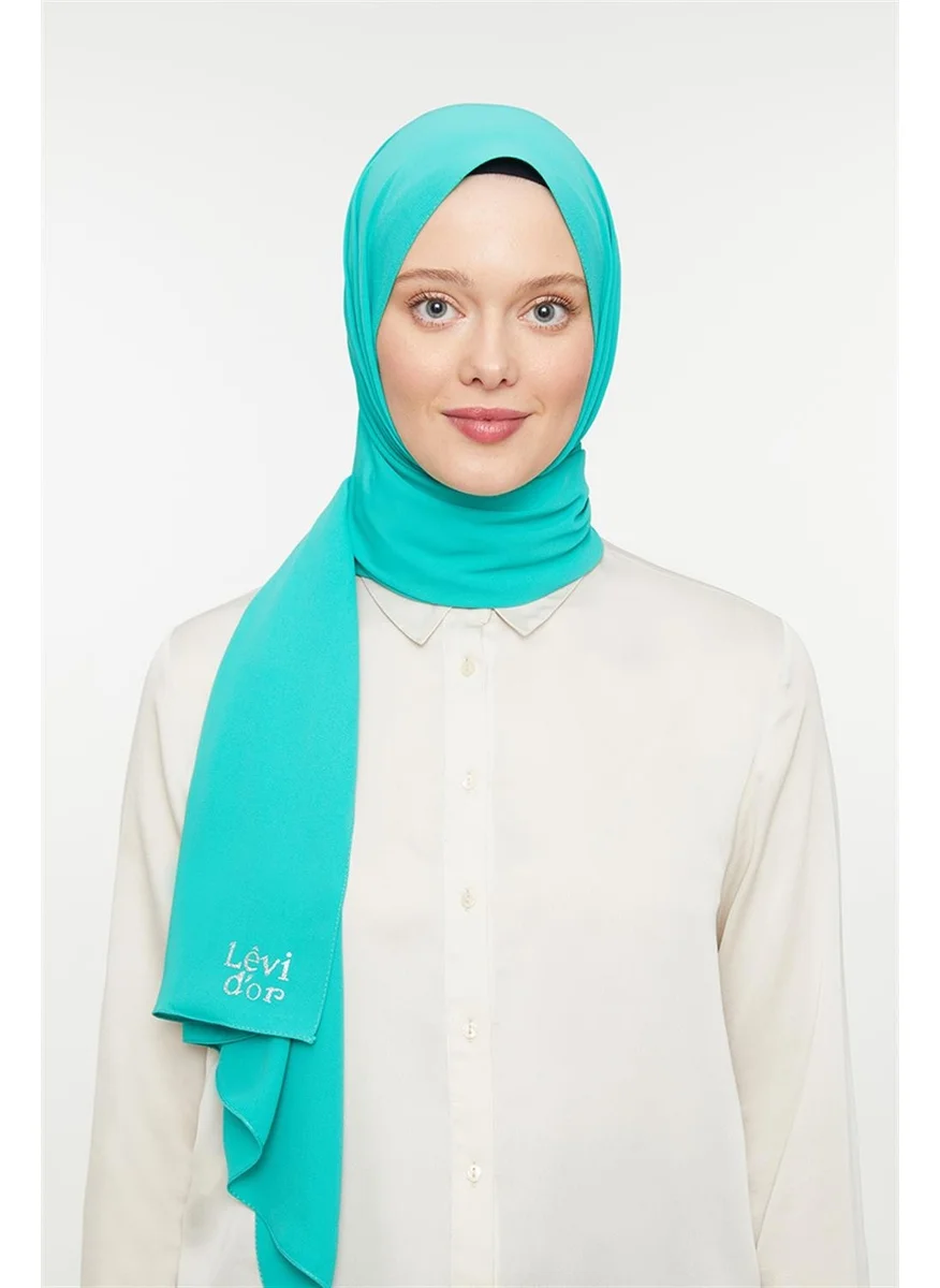Levidor Turquoise Green Plain Medina Silk Shawl