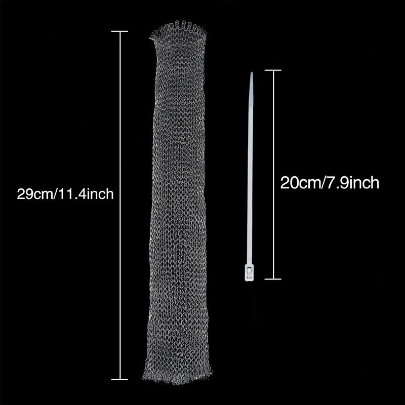 Shappy 20 Pieces Lint Traps Washing Machine Drain Hose Filter Stainless Steel Snare Laundry Mesh Washing Machine Lint Trap Catcher with 20 Pcs Pieces Cable Ties - Image 2