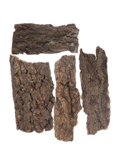 Amosfun Amosfun 4pcs Reptile Bark Cork Wood Bark Terrarium Decor Cork Flat Bedding for Bearded Dragon Lizard Geckos Tortoise, Random Size 3.2 to 5.5Inch  - Image 1