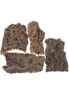 Amosfun Amosfun 4pcs Reptile Bark Cork Wood Bark Terrarium Decor Cork Flat Bedding for Bearded Dragon Lizard Geckos Tortoise, Random Size 3.2 to 5.5Inch  - Image 5