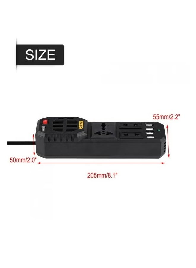 ELTRAZONE 200W Power Inverter DC 12V to 220V AC Car Power Inverter – High Capacity, Compact Voltage Converter for Laptops, Smartphones & Electronic Devices – Reliable and Portable Power Solution for Vehicles  - Image 4