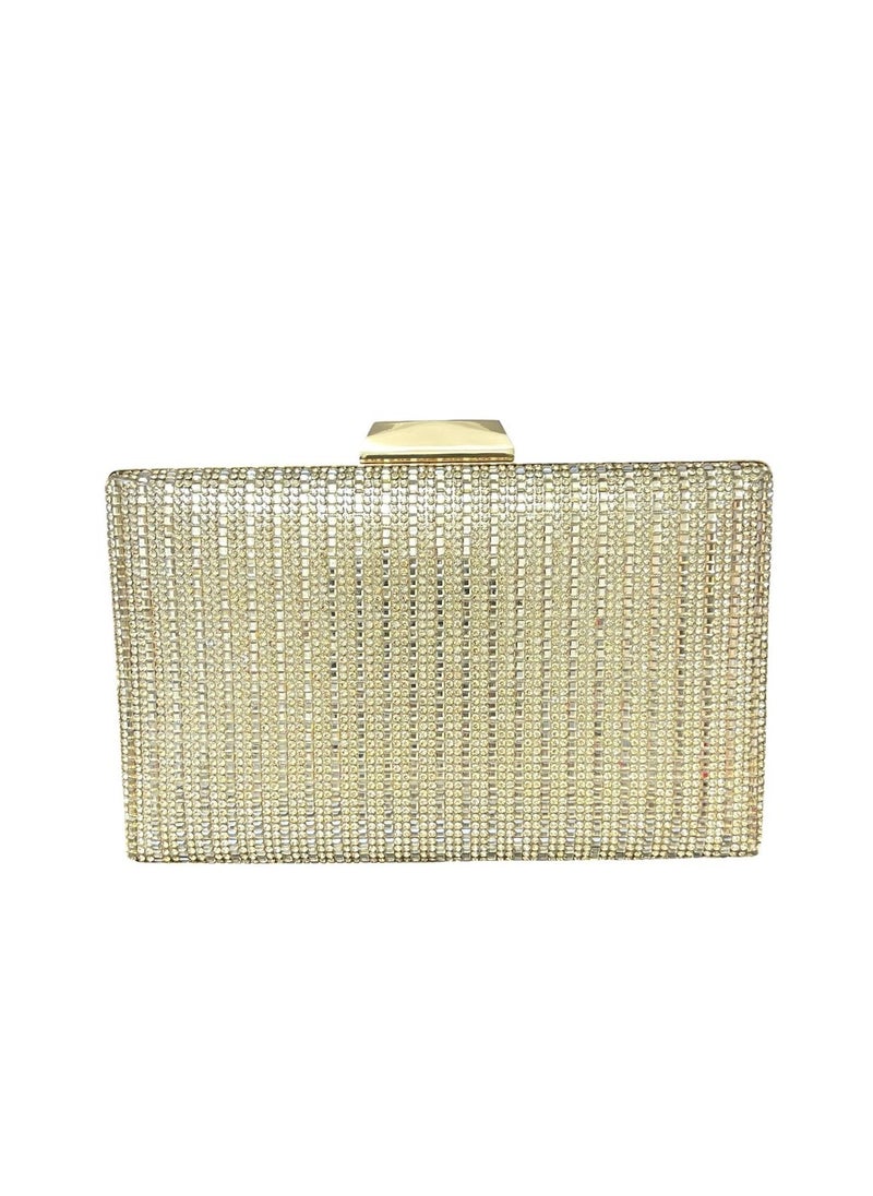 Vbranda - Crystal Evening Clutch Bag with Chain Strap VS-32-GOLD - Image 1