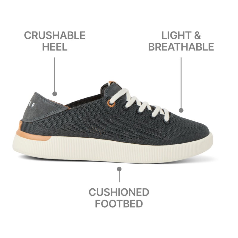 Reef Neptune Womens Shoe, Lightweight & Breathable Stretch Knit Upper, Soft Cushion Footbed, Charcoal, 9 - Image 4