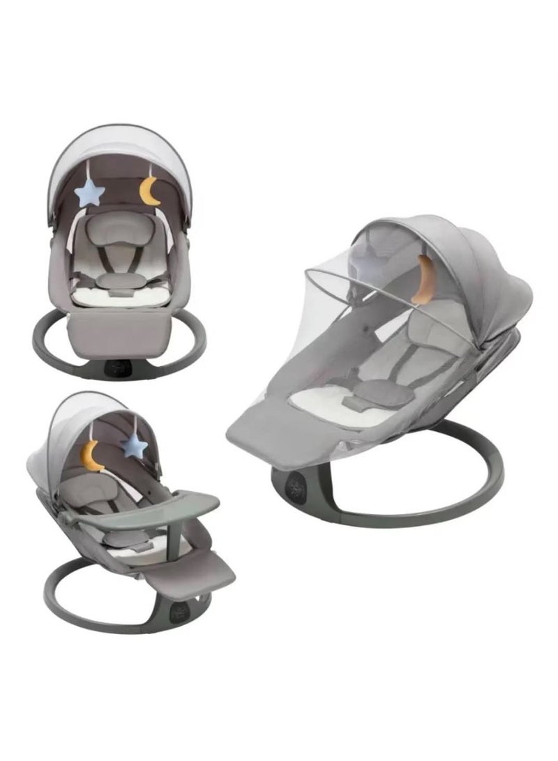 Bluetooth Electric Baby Swing and Portable Bouncer with Music Speaker, 5 Sway Speeds, 3 Seat Positions, and Remote Control for Indoor Use, Infants to Toddlers, Boy & Girl - Image 1