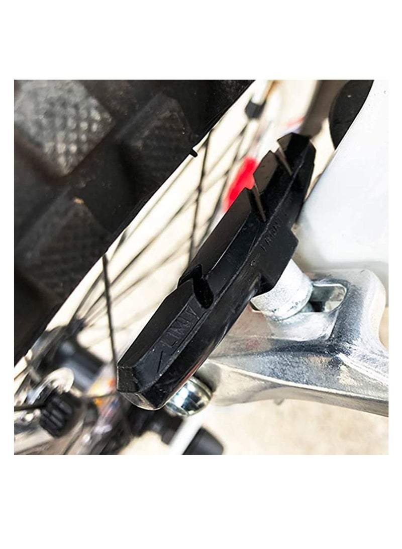 Y&D No Noise Skid Bike Brakes Pads Set, Professional Mountain and Road Bicycle V-Brake Pads, 70mm for Cruiser MTB Universal Blocks with Hex Nut Shims - Image 2