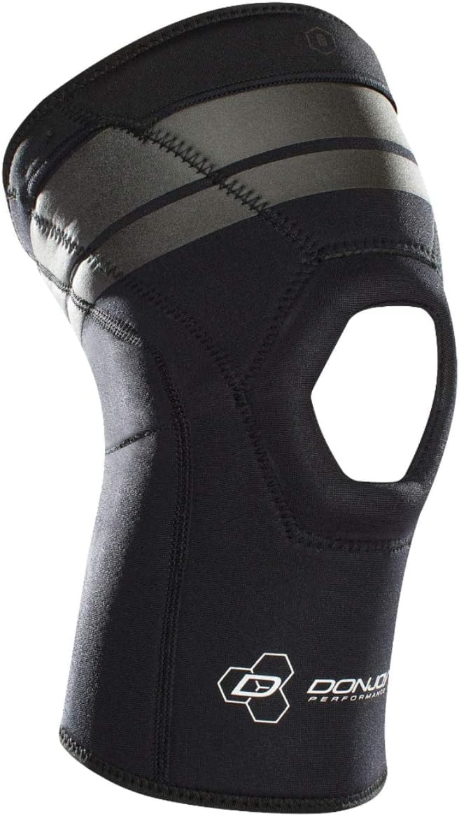 DonJoy Performance ANAFORM Compression Sleeve – Mild/Moderate Knee Cap Support for Strains, Soreness, Tendonitis, Patella Support/Stability, Black, Medium - Image 1