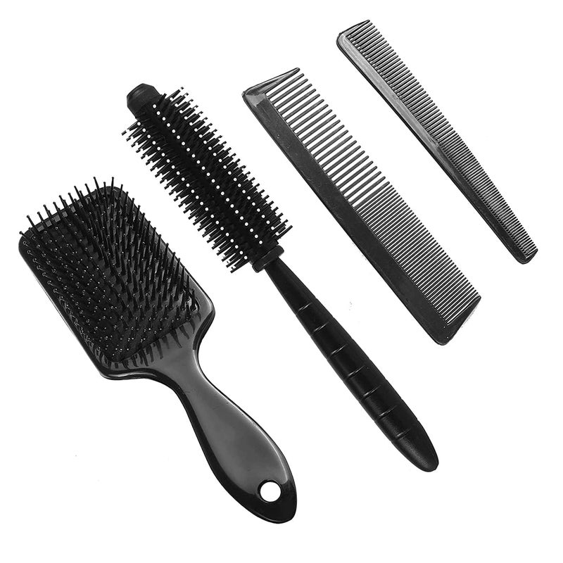 Boulevar Set of 4 Professional Hair Cutting Styling Comb Kit Salon Hair Cutting Styling Measure Combs Tail Comb - Image 1